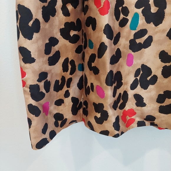 Kate Spade Bette Cheetah Print Bow Neckline Fit and Flare Dress - Picture 5 of 9